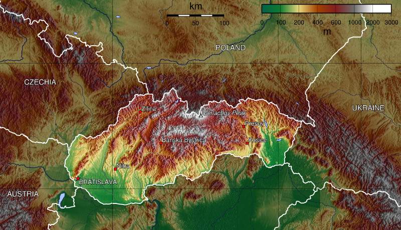 Slovakia topo